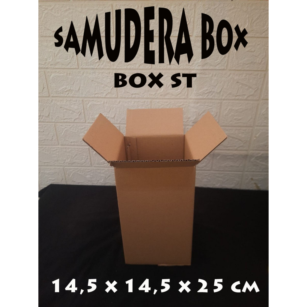 

kardus karton box uk. 14,5x14,5x25 cm st sheet singgle wall