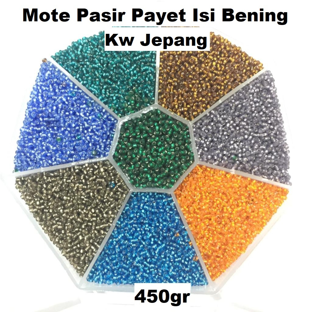 Mote Payet Pasir Bening Ada Isi Kw Jepang / Payet Kebaya Harga /450gr