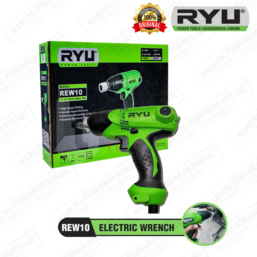 Ryu Elektric Impact Wrench Listrik Rew 10 3/8" Mesin Buka Baut - Impek REW10