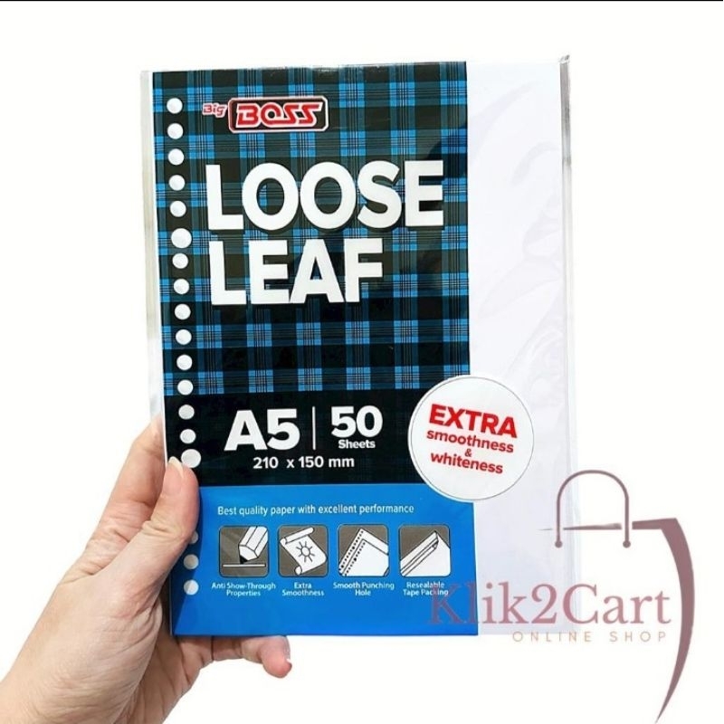 

loose leaf big boss A5 B5 / kertas loose leaf / kertas map file / kertas binder