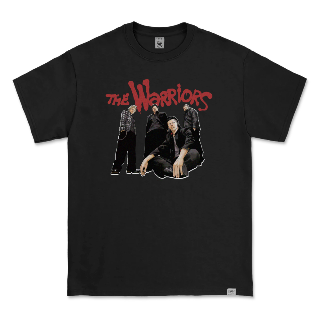 Kaos Distro Parodi ZeroTwentyTwo T-Shirt The Warriors Suzuran Black | Baju Pria Hitam Parody Pleseta