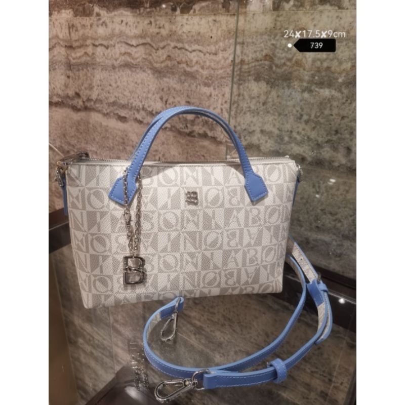 Bonia Sling bag monogram putih original