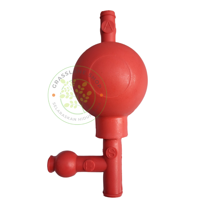 Pipet Filler Universal Bola Hisap Isap Pipette Rubber Bulb Merah