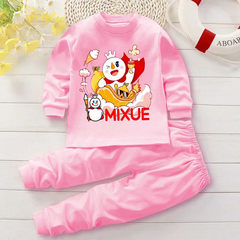 Setelan Baju Tidur Piyama Anak Bayi Batita Perempuan Laki Laki Import Viral Murah Lucu Usia 0-4 Tahun