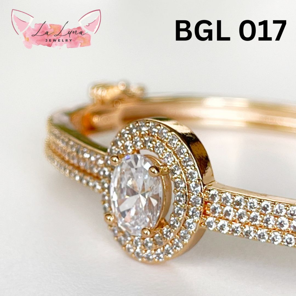 BGL 017 XUPING ASLI GELANG BANGLE LAPIS EMAS MATA SATU