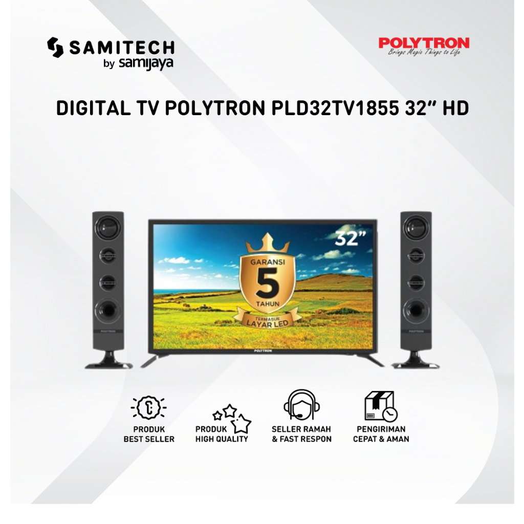 LED TV POLYTRON PLD32TV1855 / PLD 32TV1855 32&quot; DIGITAL TV BERGARANSI