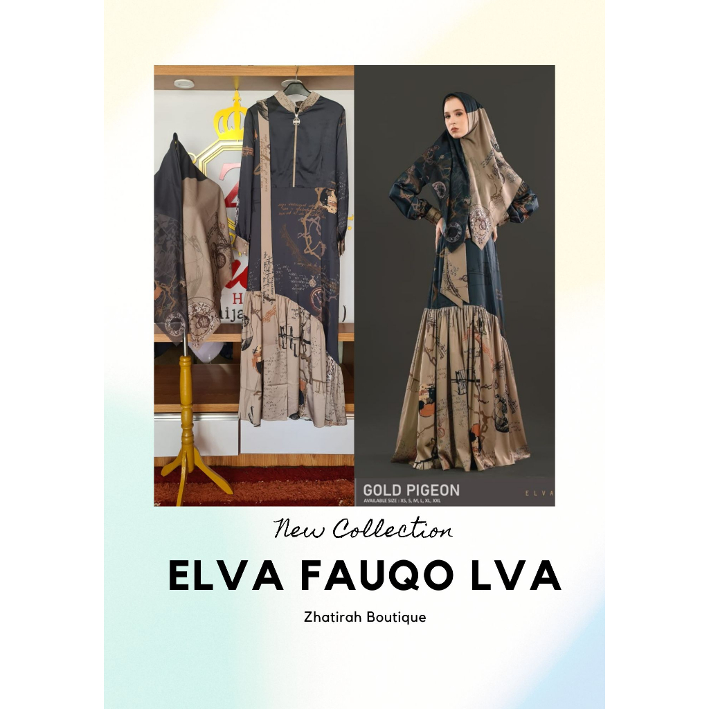 LVA I ELVAFAUQO I KYLIE SERIES I GOLD PIGEON I BAJU SET SYARI I