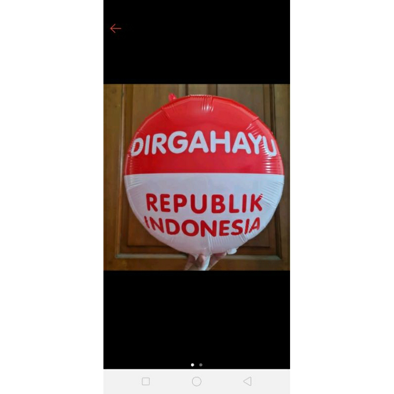 balon foil dirgahayu bulat /balon foil merah putih/ balon bando merah putih/ balon bendera