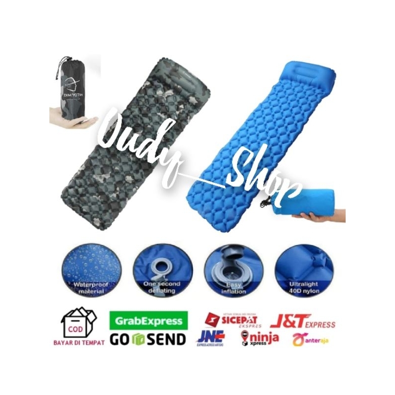 Sleeping Pad Pillow Matras Kasur Lipat Bantal Angin Camping Ultralight