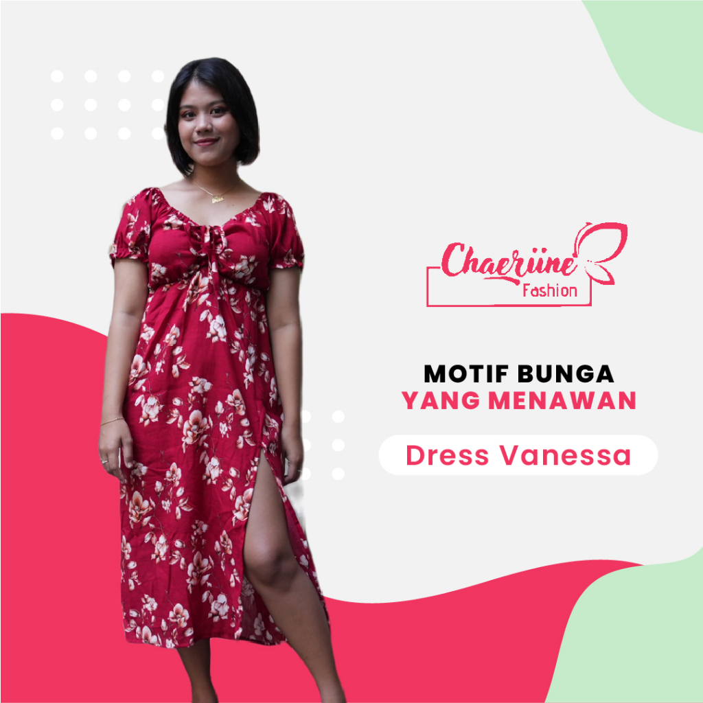 Daster Rayon Bali Vanessa by Chaeriine - Setelan Wanita Rumahan Motif Corak - Pakaian Kondangan Baju