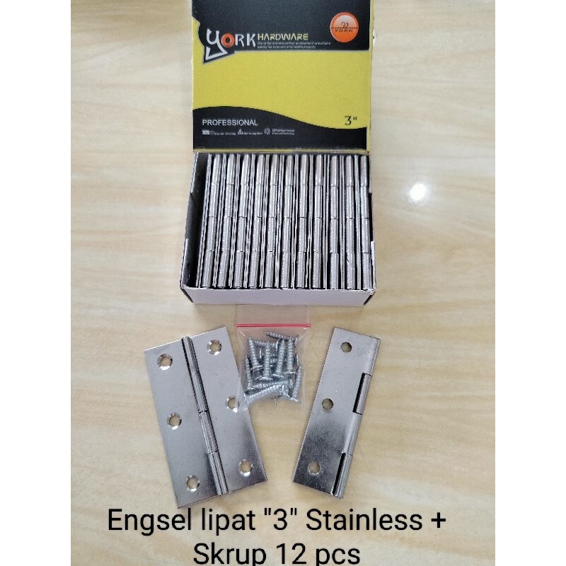 Engsel lipat jendela kecil Stainless "3"