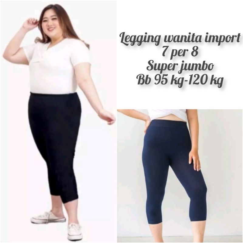 Legging Wanita Import 7 per 8 Super Jumbo