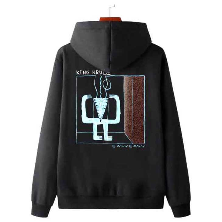 Jaket Hoodie King Krule Easy Easy Hoodie Hitam Casual Unisex Bahan Katun