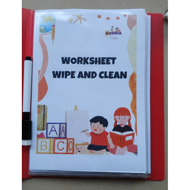 

Activity Worksheet Wipe and Clean Anak PAUD TK 2 3 4 5 Tahun Buku Edukasi Belajar Anak