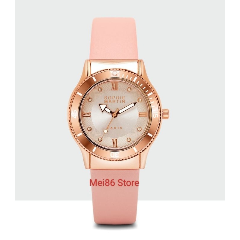 Sophie Paris Electa Dusty Pink Anti Air 1 ATM Jam Tangan Analog Wanita