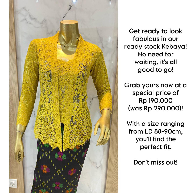Kebaya brokat kuning