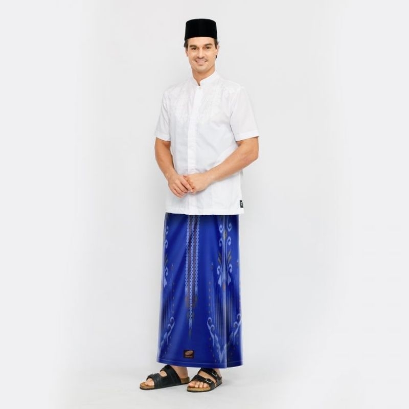 Sarung ATLAS Idaman 555 Kembang Motif BHS SGS Biru