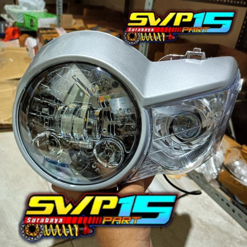 Lampu Tiger Pece Custom Daymaker Lampu Projie Reflektor Tiger Pece Set Daymaker dan Projie