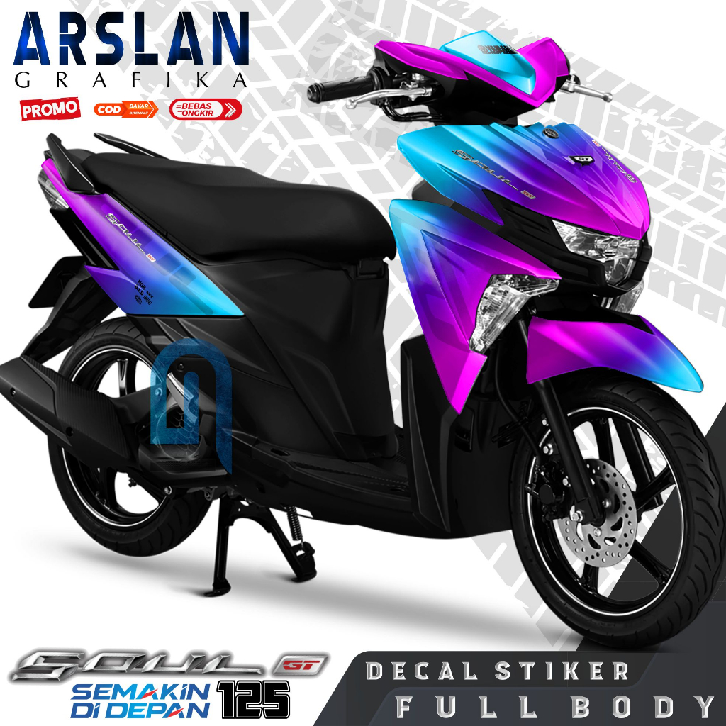 Decal Soul GT 125 Full Body Stiker Soul GT 125 Full Body Dekal Soul GT 125 Full Body Variasi / Desai