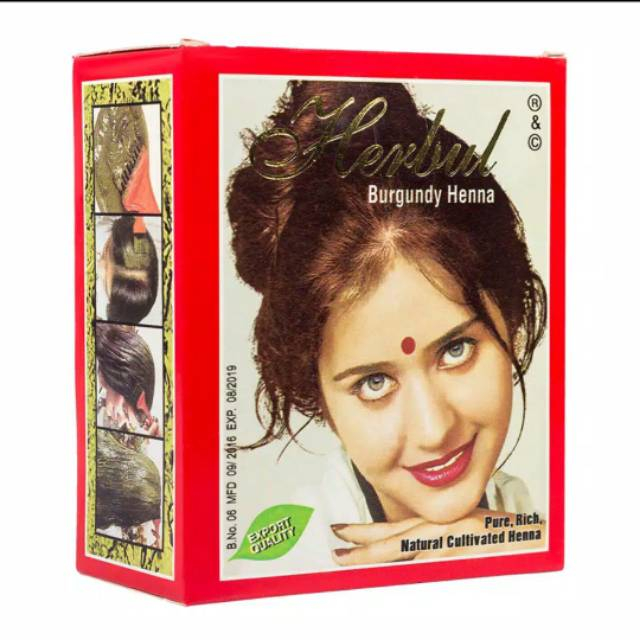 6 sachet / 1 box SEMIR RAMBUT HENNA EAGLES BURGUNDY/ EAGLE HAIR DYE MERAH asli original