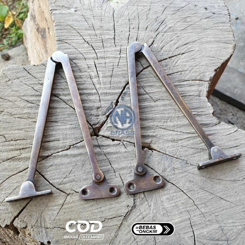 Hak Angin Jendela Penyangga Jendela Bahan Kuningan Panjang 29cm