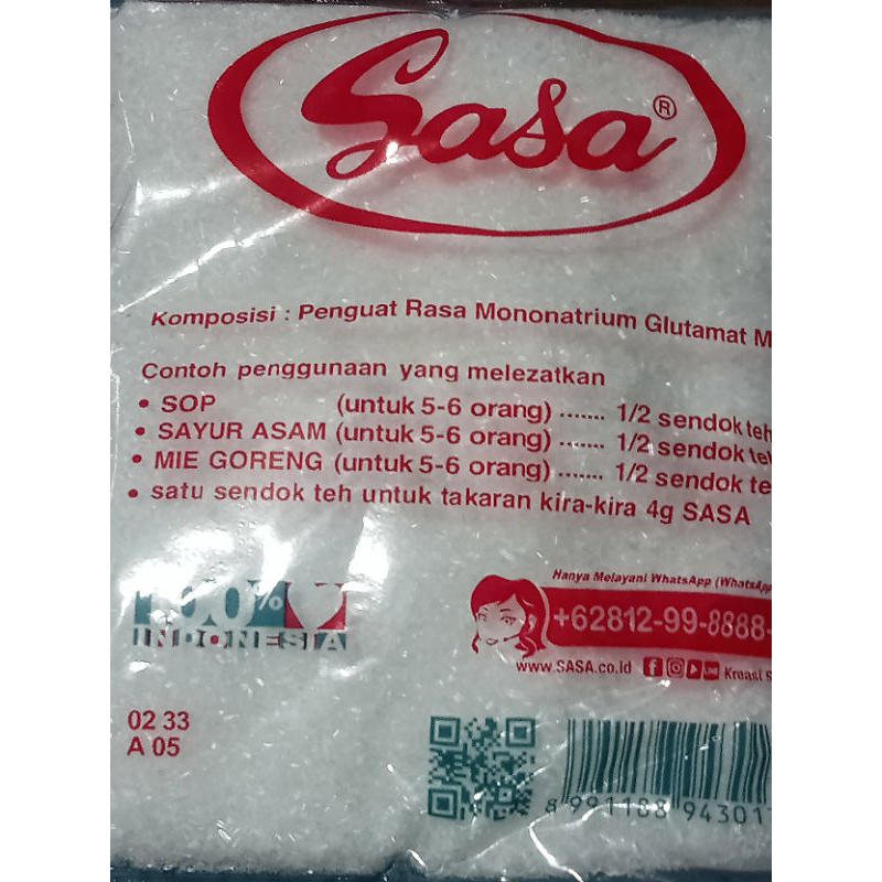 

SASA penyedap/micin 50g