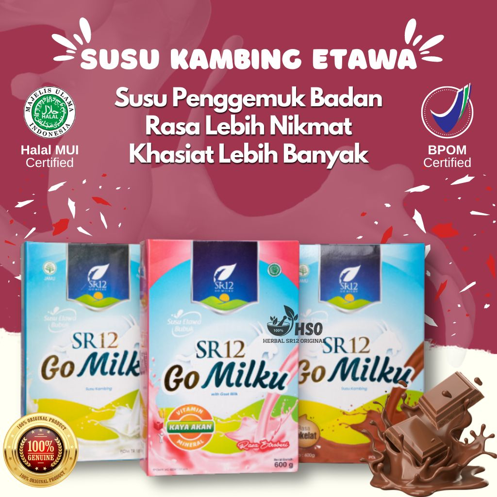

Go Milku Sr12 Susu Kambing Etawa Penggemuk Badan Halal Bpom Cocok Untuk Segala Usia
