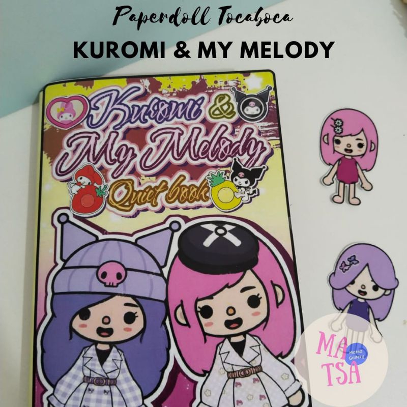 Toca boca house sanrio kuromi dan my melody paper doll part 47