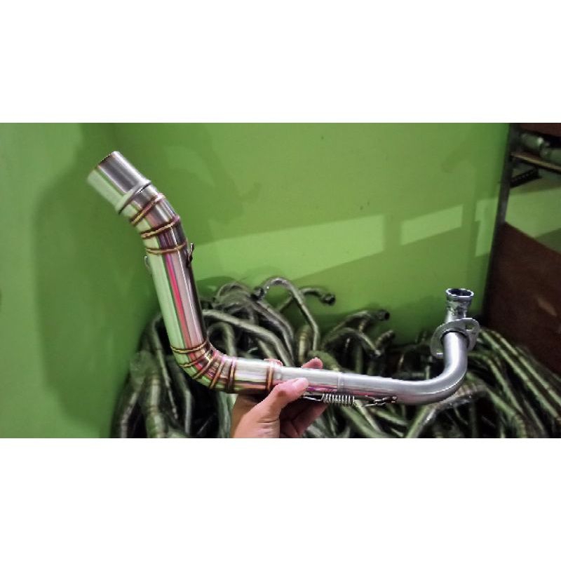 Leheran Knalpot beat fi karbu inlet 38mm atas pipa Leheran Ngacung vario 110 injeksi Scoopy