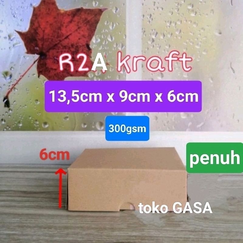 

BOX KRAFT R2A penuh kerdus dos dus jajan coklat tebal/Kotak dus coklat kue snak roti R2/jajan snack isi 2/Dus Packing/dus souvenir