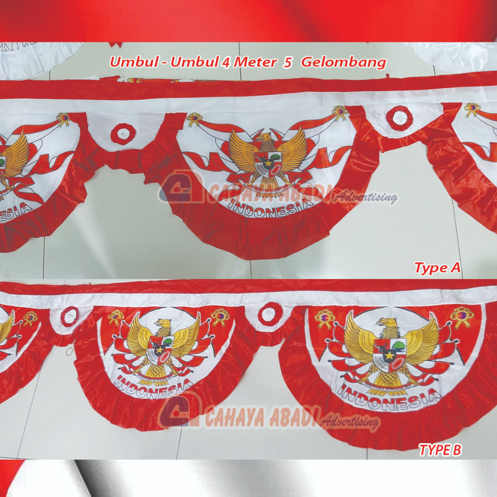 Bendera Merah Putih Umbul Umbul Garuda 4m