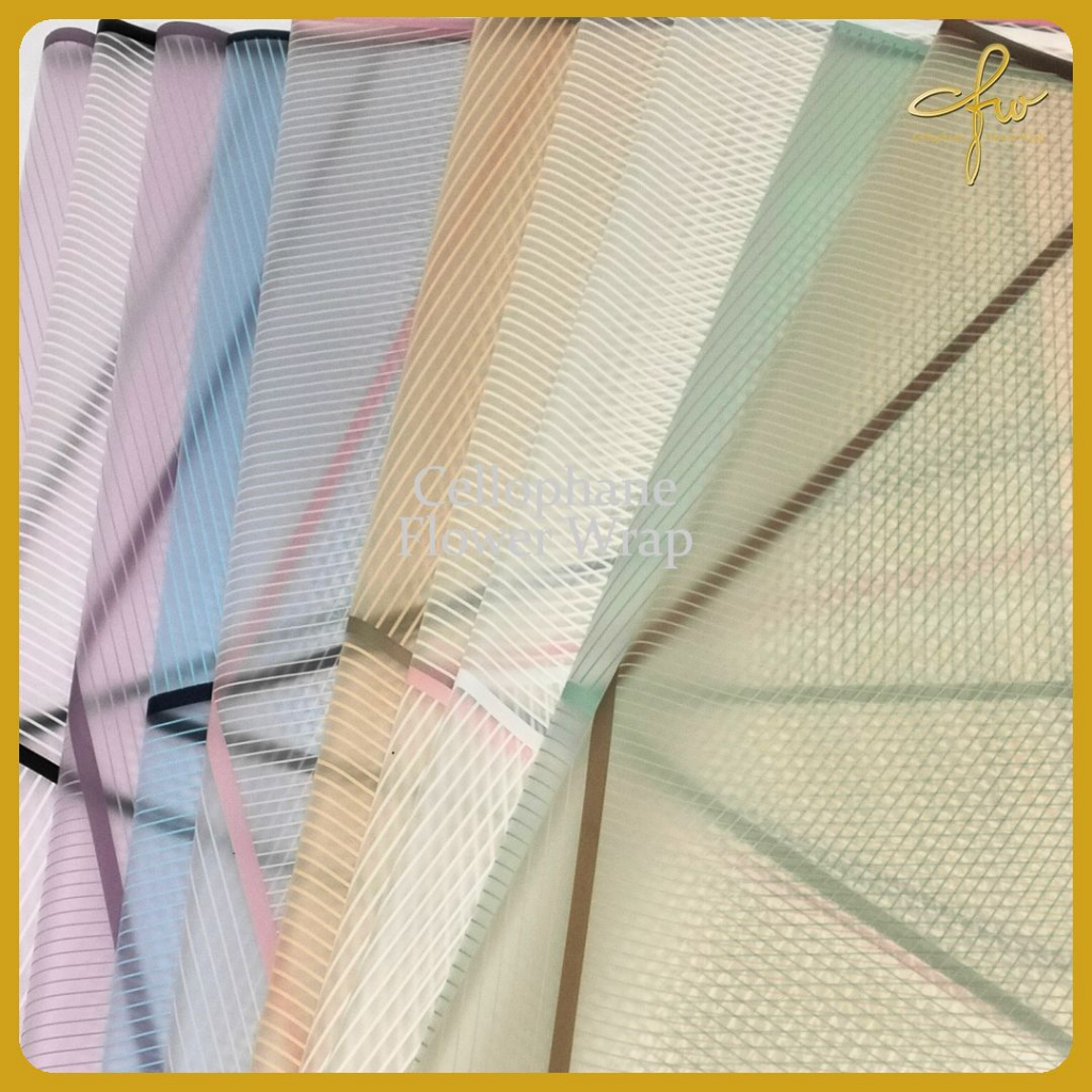 

Kertas Buket Diagonal Line Cellophane Flower Wrapping