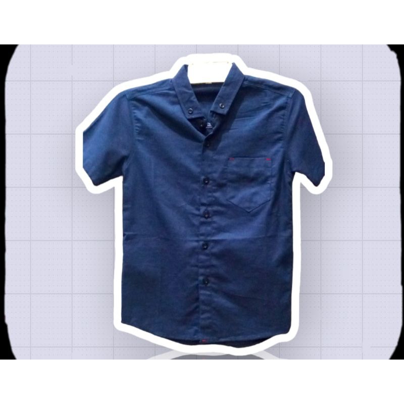 KEMEJA POLOS ANAK LAKI-LAKI  NAVY/BIRU DONGKER