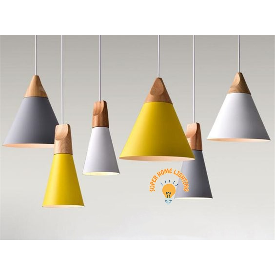 LAMPU GANTUNG Kafe WARNA WARNI 577458-B Kayu/ PENDANT LAMP CAFE