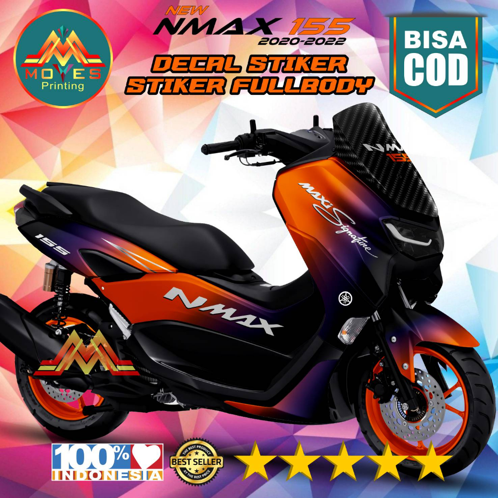 (BISA COD ) Decal Stiker Full Body NMAX NEW 2021 CONNECTED Motif Warna Gradasi