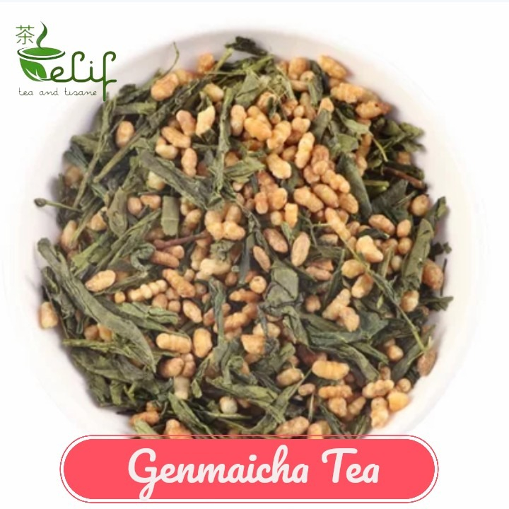 

ELIF TEA Big Pack Genmaicha Tea, Classic Japanese Green tea with toasted rice maize