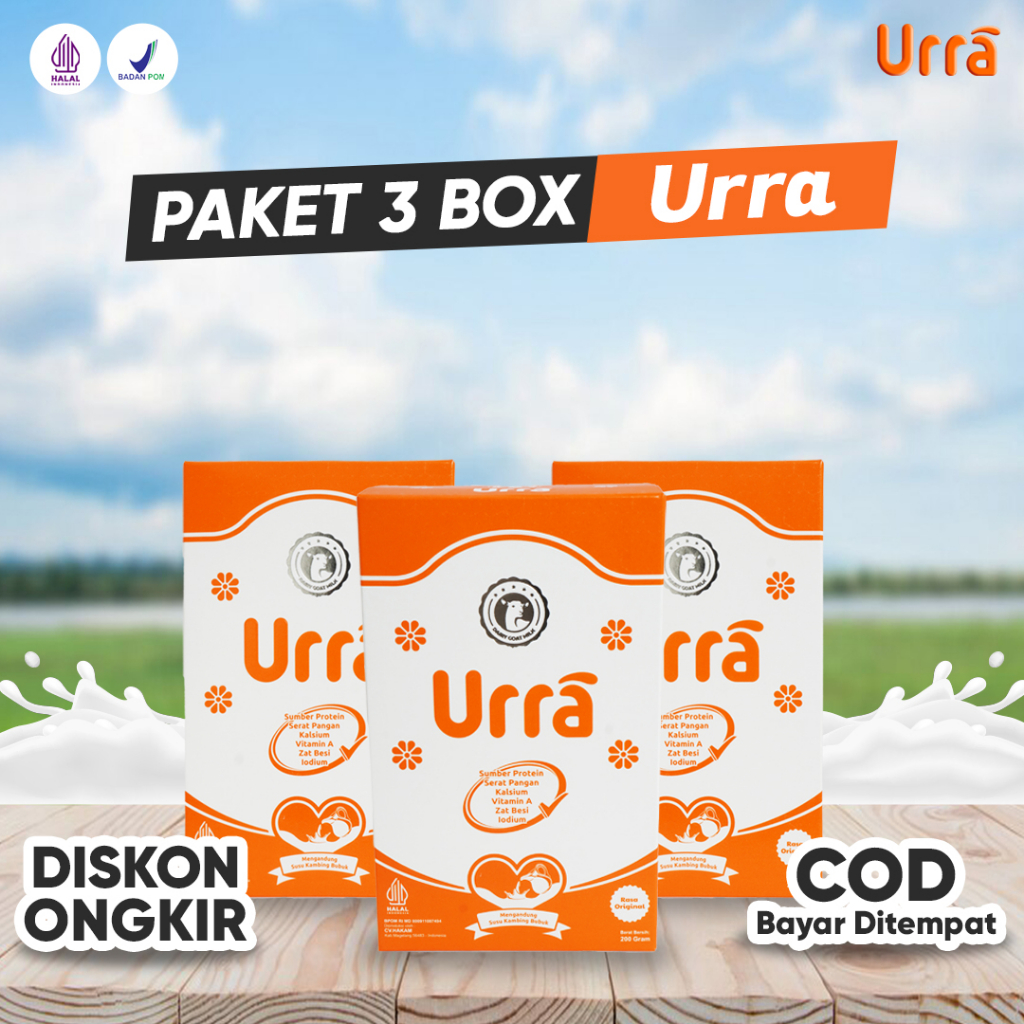 

Susu Urra [3 BOX] - Susu Kambing Saneen Asal Eropa Sehatkan Tulang dan Rendah Kasein