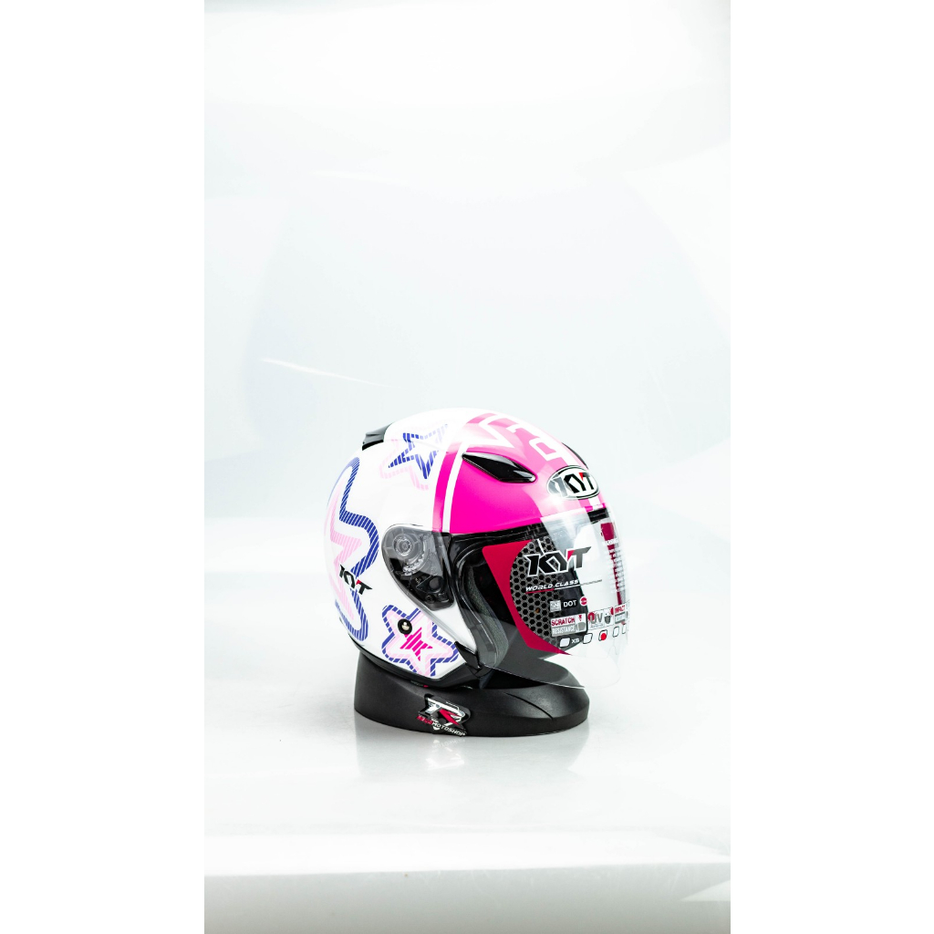KYT HELM DJ MAXI #5 | WHITE PINK | DJMAX