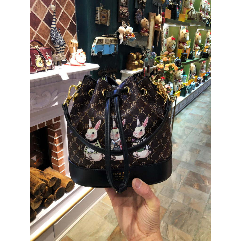 CreamBear Original C12471 Tas Selempang Tenteng Tas Serut Wanita Cream Bear