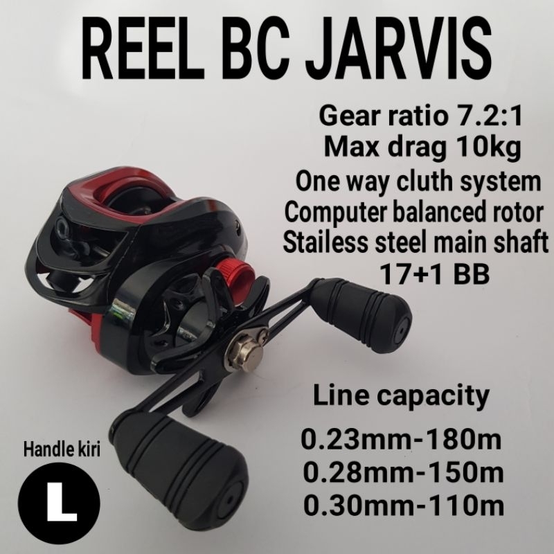Reel pancing bait casting JARVIS / Bc 17+1 BB ONE WAY handle kiri