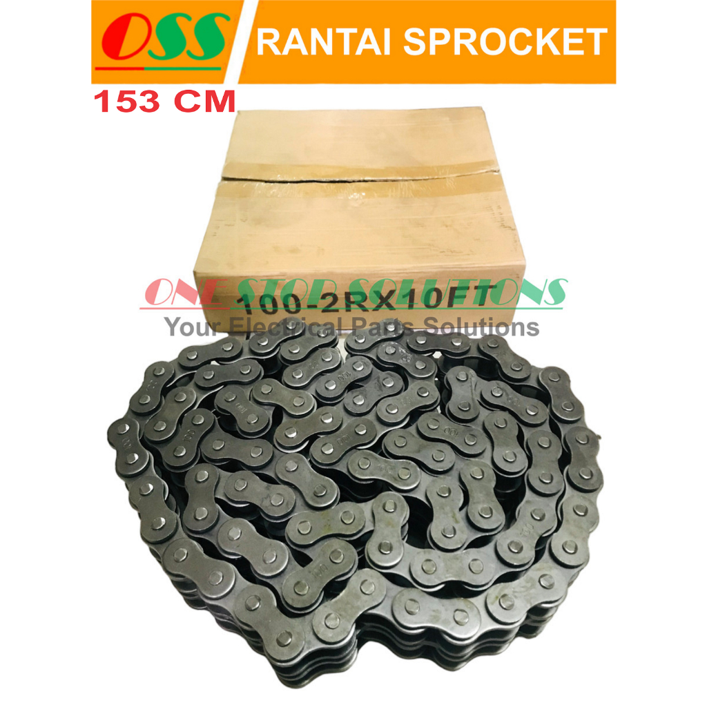 RANTAI SPROCKET RS100-2 / ROLLER CHAIN RS 100 - 2 DOUBLE