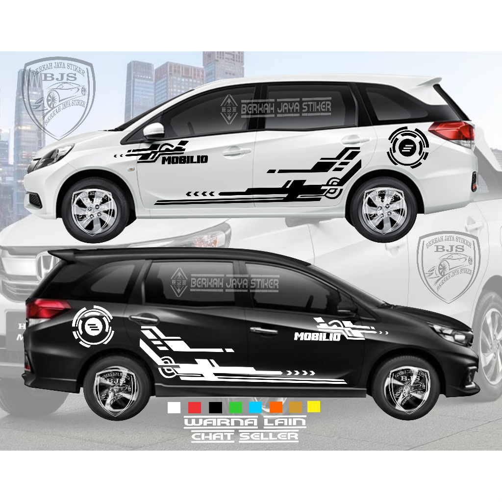 2 PCS KANAN KIRI Stiker Mobil Honda Mobilio Stiker Body Mobilio Stiker Variasi Robot Honda Mobilio