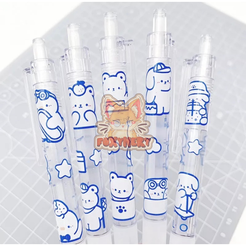 

PULPEN LUCU MOTIF BERUANG AESTHETIC WARNA HITAM PEN TINTA GEL