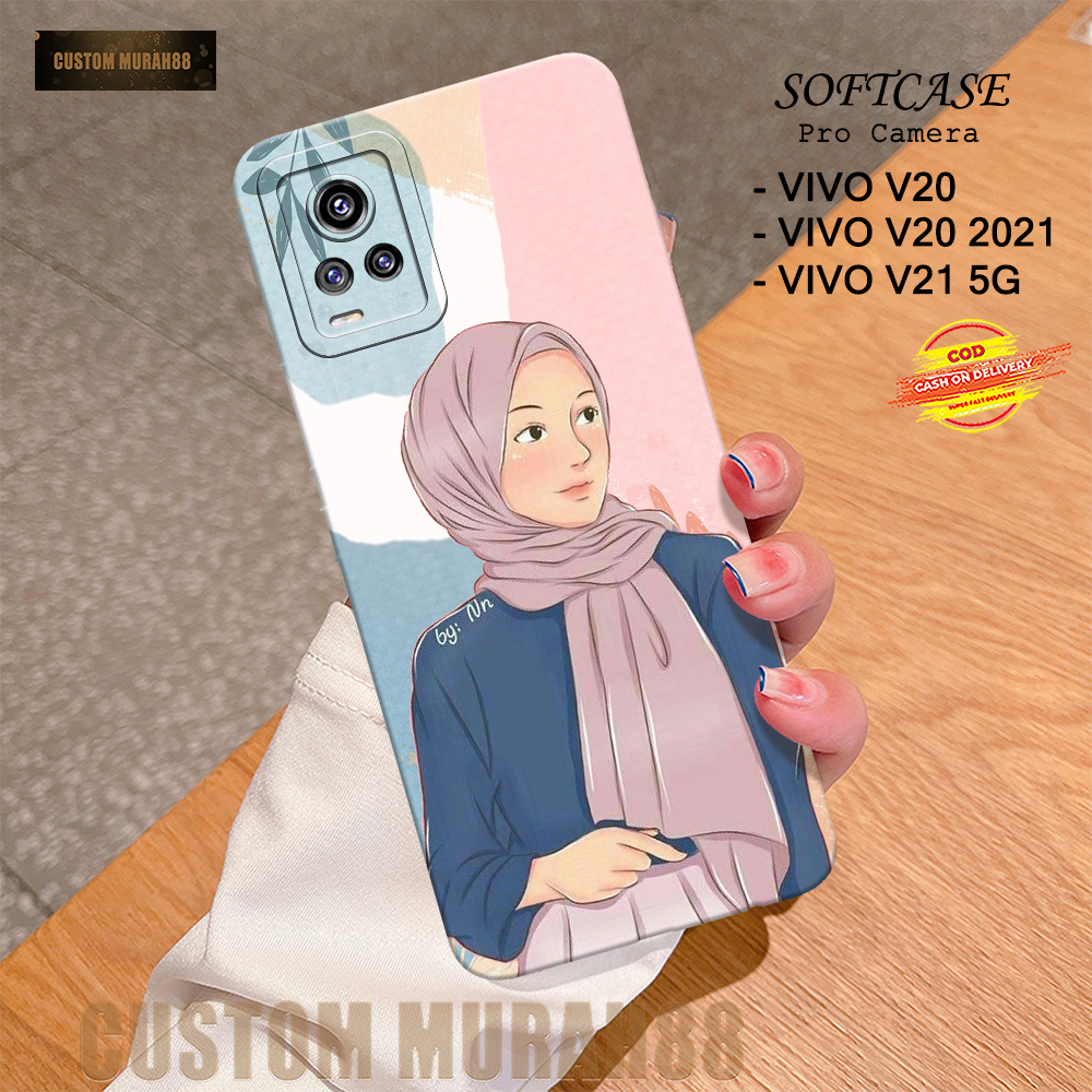 Case Vivo V20 / V20 2021 & V21 5G Terbaru - Fashion Case HIJAB - Casing Hp Vivo V20 / V20 2021 & V21