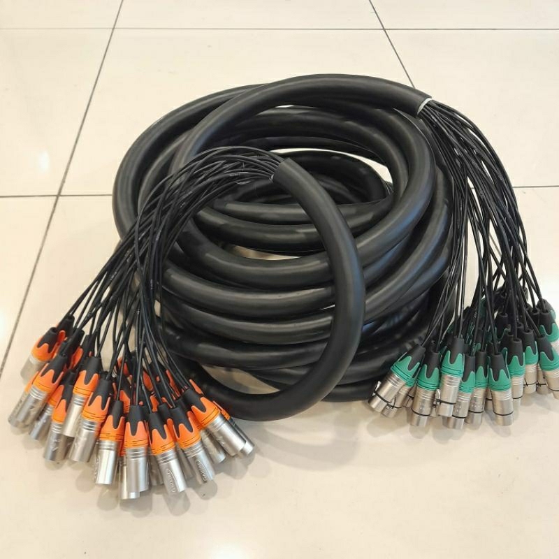 Snake Kabel isi 32chanel  Komplit + Konektor Jack XLR Male-Female 15 Meter