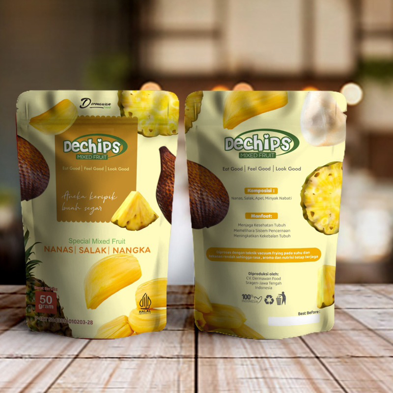 

DECHIPS MIXED FRUIT | NANGKA NANAS SALAK | Keripik Buah Premium