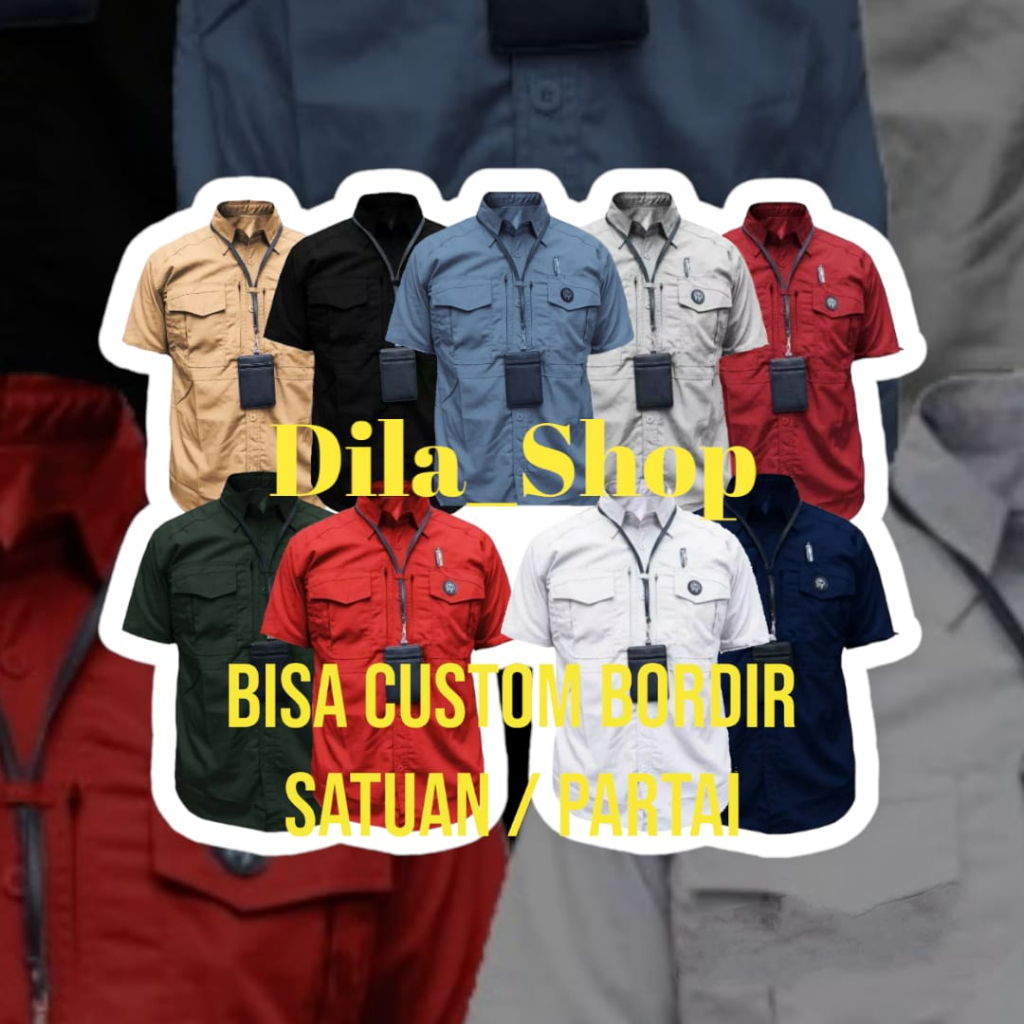 Kemeja Reskrim / Kemeja Lapangan / Kemeja M-Tac Lengan Pendek Size Super Jumbo