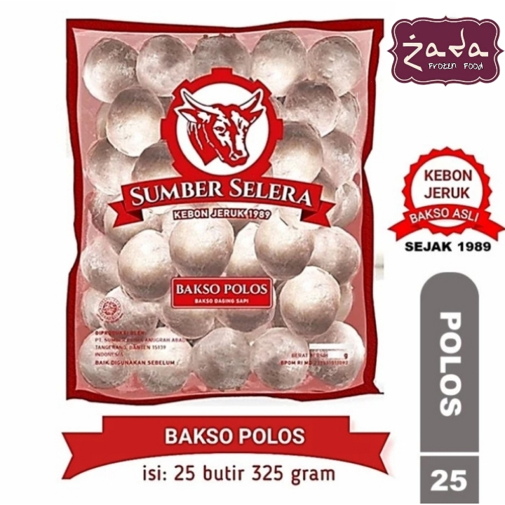 

SUMBER SELERA Bakso Sapi Polos 325gr isi 25