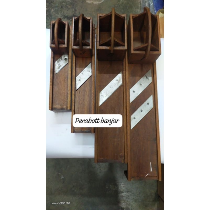 Alat Pemotong Bawang Kayu Ulin perajang bawang (FREE DUS)