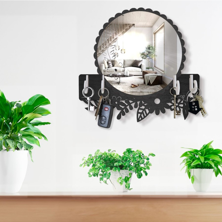 rak make up dinding kaca cermin rak gantung tempel kamar mandi 1036